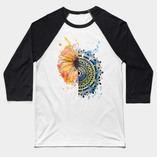 Flower Mandala Baseball T-Shirt